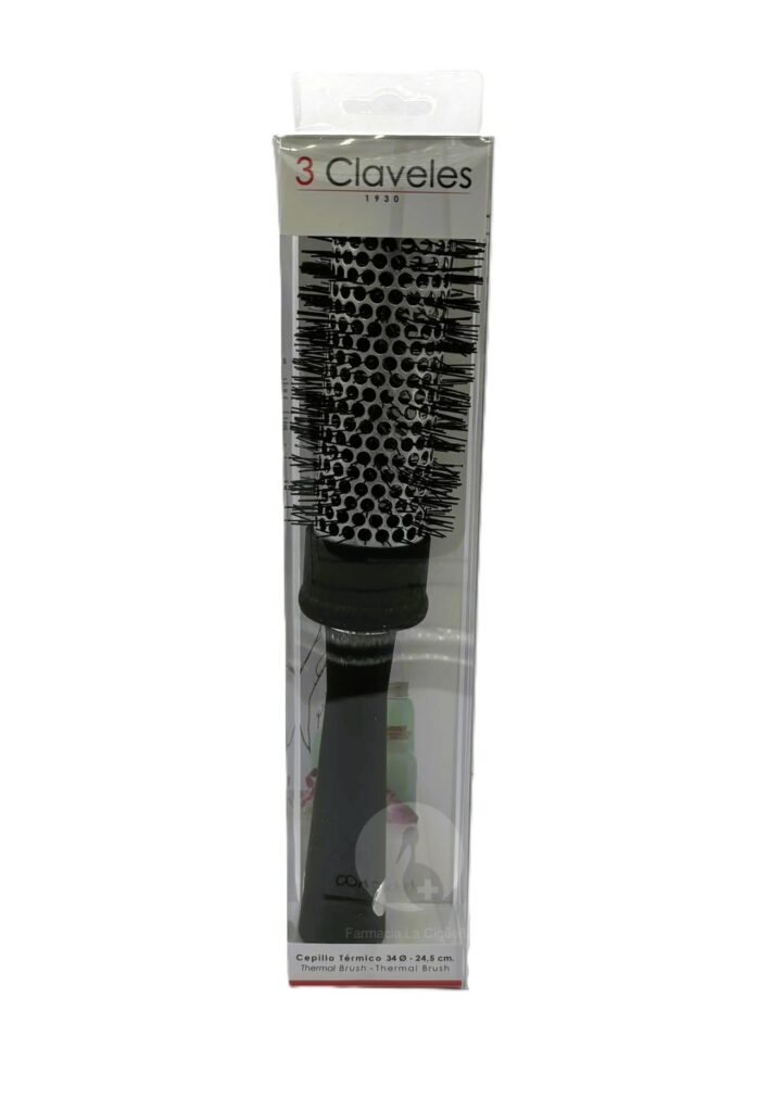 3 CLAVELES CEPILLO TERMICO 34CM
