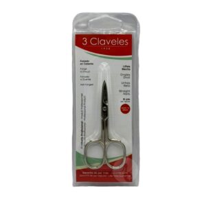 3 CLAVELES TIJERAS UÑAS RECTA 9CM 3.5″