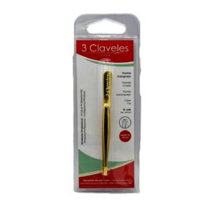 3 CLAVELES PINZA CANGREJO ORO 9CM