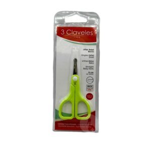 3 CLAVELES TIJERA BEBE INOX 9CM