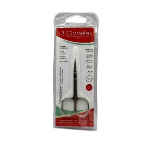 3 CLAVELES TIJERA PIEL CURVA 9 CM 3,5 PULGADAS