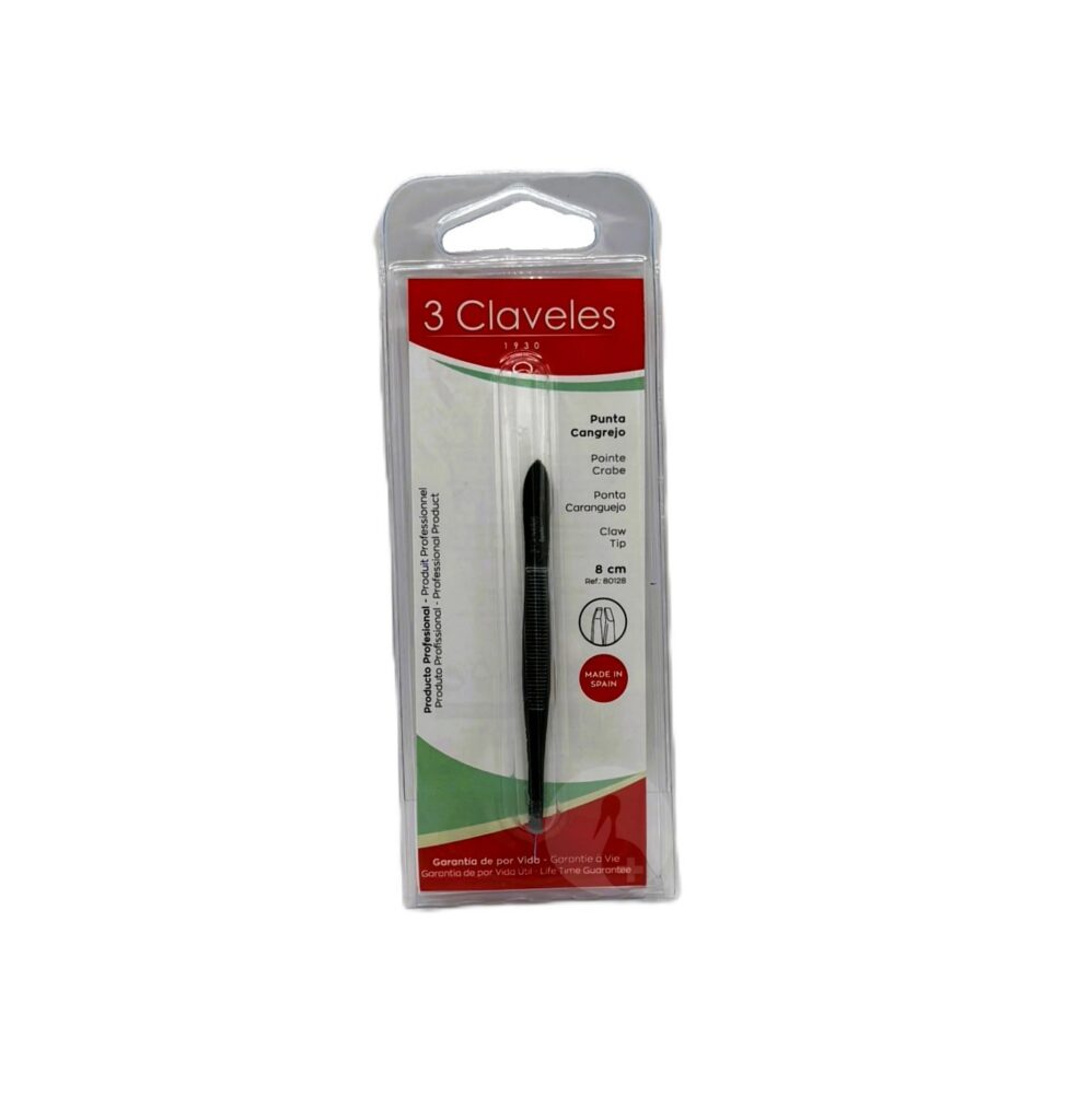 3 CLAVELES PINZA NEGRA CANGREJO 8CM