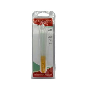 3 CLAVELES LIMA CRISTAL COLORES 14CM