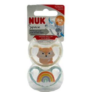 CHUPETE SILICONA NUK SPACE 0 – 6 MESES 2 UNIDADES ZORRO ROSA CHUPETE SILICONA NUK SPACE 0 – 6 MESES 2 UNIDADES ZORRO ROSA