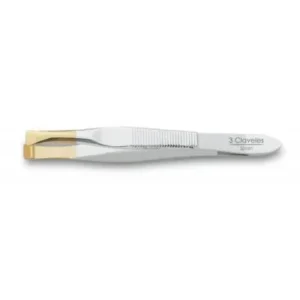 3 CLAVELES PINZA SESGADA DORADA 8CM