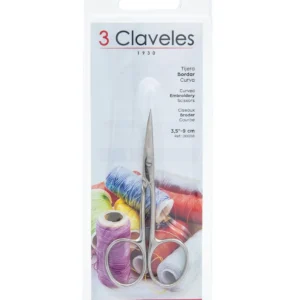 3 CLAVELES TIJERA PIEL CURVA 9 CM 3,5 PULGADAS