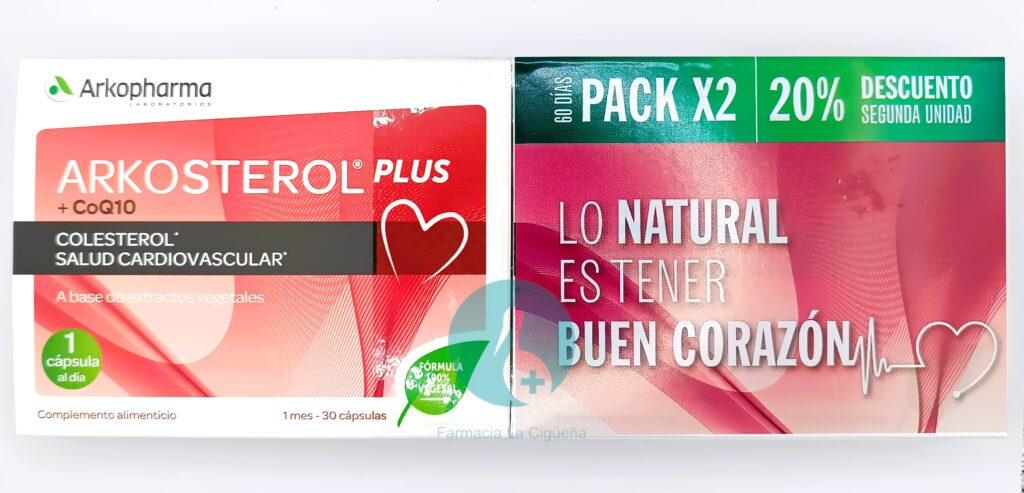 ARKOSTEROL PLUS 2 ENVASES 30 CAPSULAS ARKOSTEROL PLUS 2 ENVASES 30 CAPSULAS