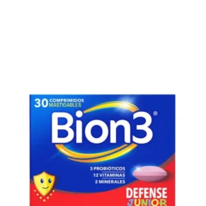 BION 3 DEFENSE JUNIOR 30 COMPRIMIDOS MASTICABLES SABOR FRAMBUESA