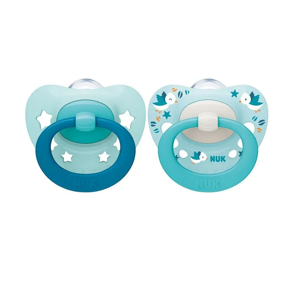 CHUPETE SILICONA NUK MOMMY FEEL 0 – 9 MESES 1 UNIDAD COLOR AZUL