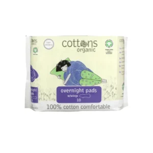 COMPRESAS HIGIENICAS FEMENINAS COTTONS NOCHE 10 UNIDADES