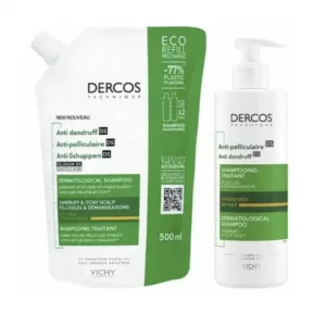 DERCOS CHAMPU 400ML+ECOREFILL CASPA SECA