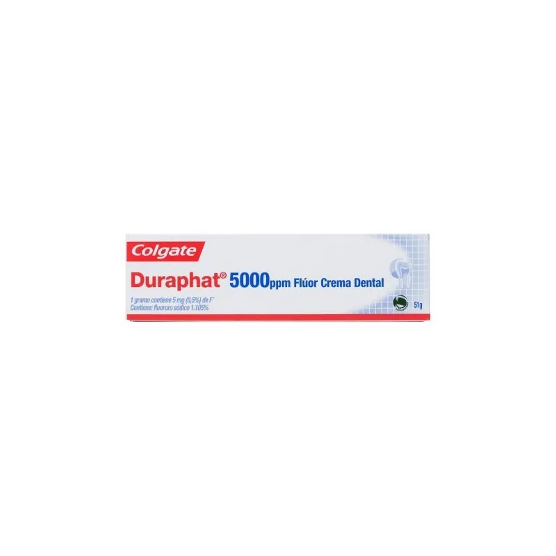 DURAPHAT 5000 PPM FLUOR CREMA DENTAL 1 ENVASE 51 G DURAPHAT 5000 PPM FLUOR CREMA DENTAL 1 ENVASE 51 G