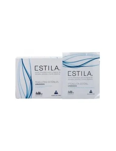 ESTILA TOALLITAS ESTERILES DE UN SOLO USO HIGIENE DE PARPADOS/ PESTAÑAS Y BORDE PALPEBRAL 30 UNIDADE