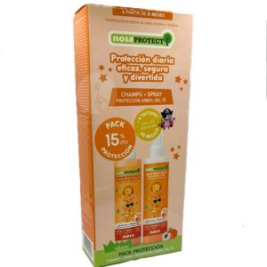 NOSA PROTECT PACK CHAMPU+SPRAY PROTECCION  ARBOL DEL TE AROMA MELOCOTON