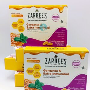 ZARBEES GARGANTA Y EXTRA INMUNIDAD 24 PASTILLAS PARA CHUPAR