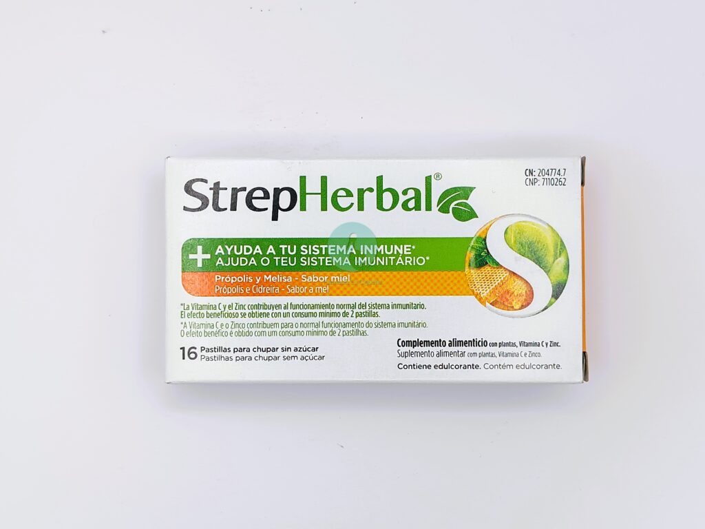 STREPHERBAL 16 PASTILLAS PARA CHUPAR SABOR PROPOLIS MELISA MIEL STREPHERBAL 16 PASTILLAS PARA CHUPAR SABOR PROPOLIS MELISA MIEL