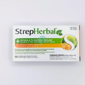 STREPHERBAL 16 PASTILLAS PARA CHUPAR SABOR PROPOLIS MELISA MIEL