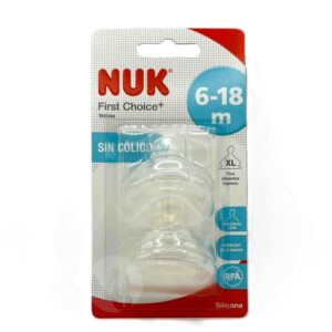 TETINA SILICONA ANTICOLICO NUK FIRST CHOICE+ TALLA 2 XL 2 UNIDADES