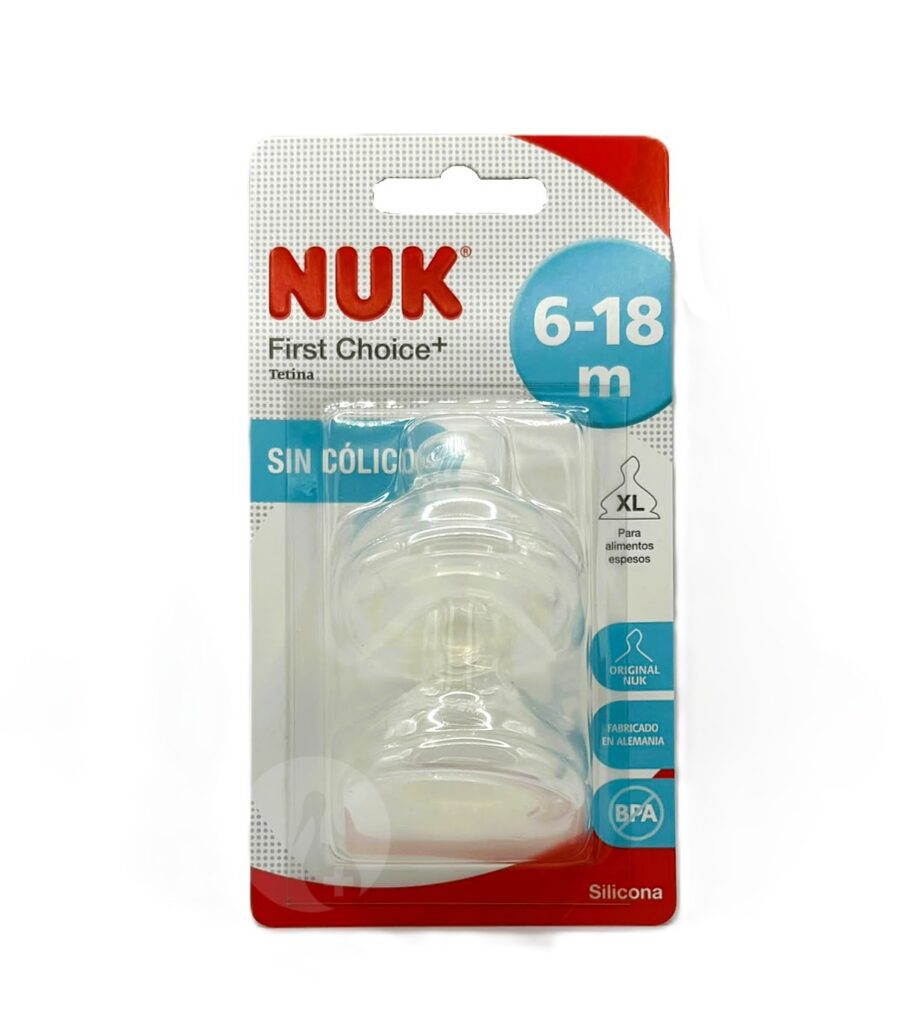 TETINA SILICONA ANTICOLICO NUK FIRST CHOICE+ TALLA 2 XL 2 UNIDADES TETINA SILICONA ANTICOLICO NUK FIRST CHOICE+ TALLA 2 XL 2 UNIDADES