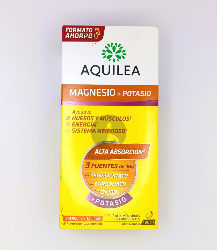 AQUILEA MAGNESIO+ POTASIO 28 COMPRIMIDOS EFERVESCENTES SABOR NARANJA AQUILEA MAGNESIO+ POTASIO 28 COMPRIMIDOS EFERVESCENTES SABOR NARANJA