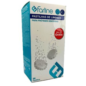 FARLINE PASTILLAS LIMPIADORAS LIMPIEZA PROTESIS DENTAL 96 TABLETAS
