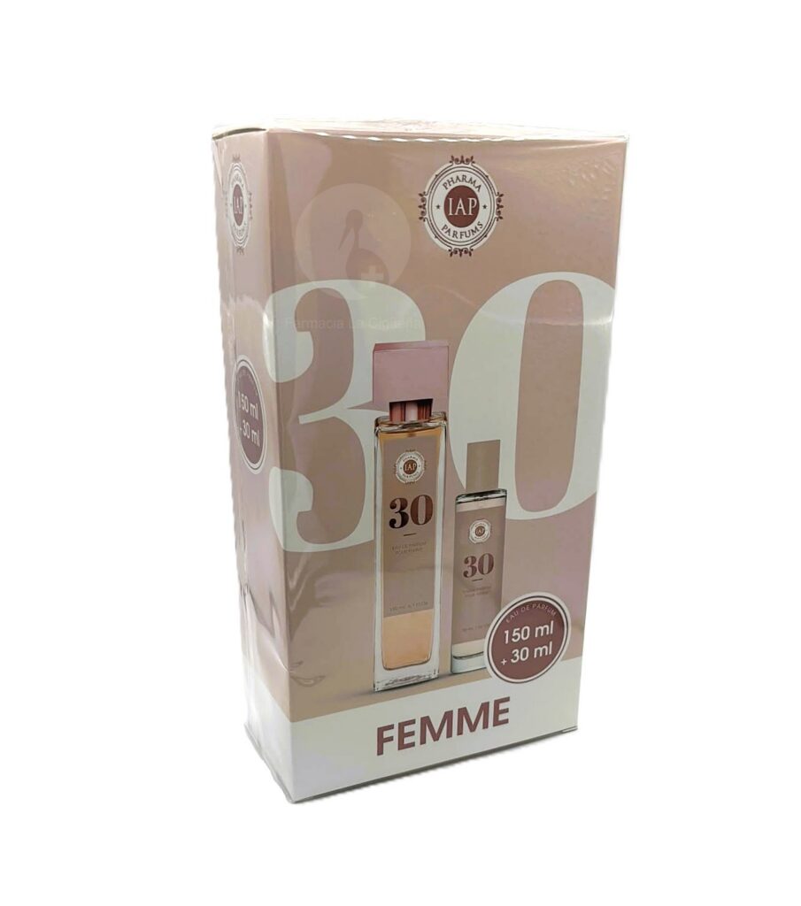 IAP PHARMA POUR FEMME ESTUCHE 1 ENVASE 150 ML + 1 ENVASE 30 ML Nº 30 IAP PHARMA POUR FEMME ESTUCHE 1 ENVASE 150 ML + 1 ENVASE 30 ML Nº 30