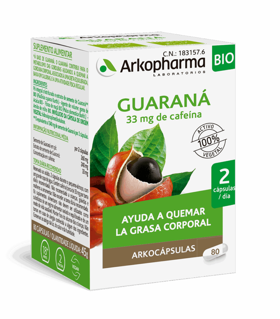 ARKOCAPSULAS GUARANA BIO 80 CAPSULAS
