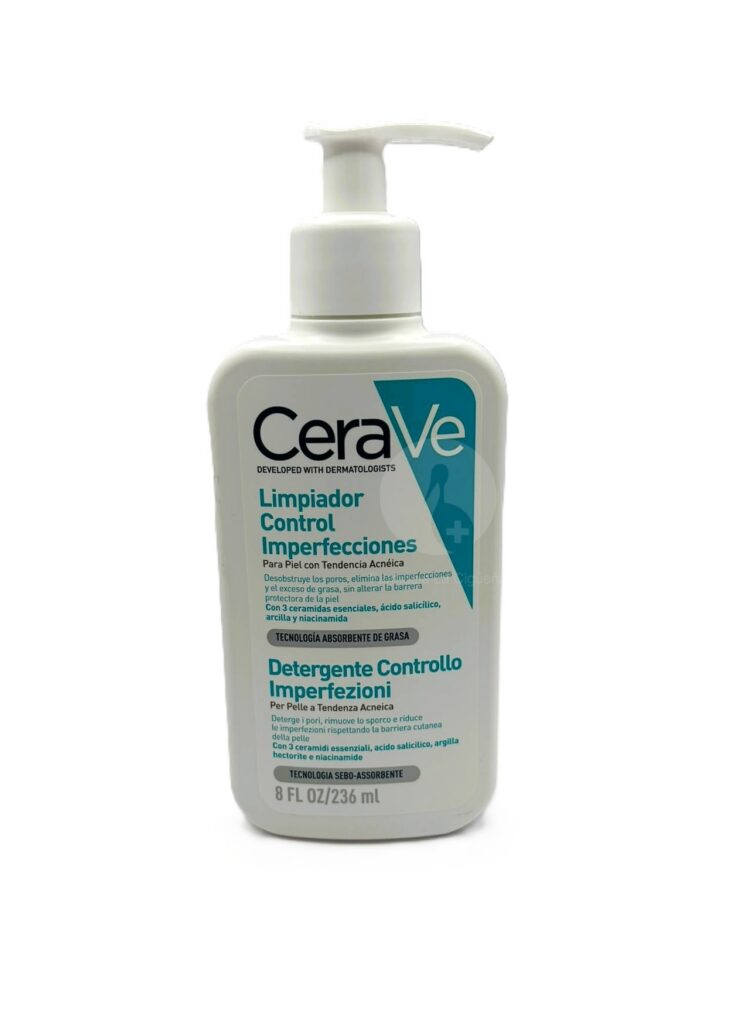 LIMPIADOR CONTROL IMPERFECCIONES CERAVE 1 ENVASE 236 ML LIMPIADOR CONTROL IMPERFECCIONES CERAVE 1 ENVASE 236 ML
