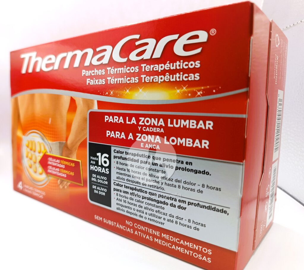 THERMACARE PARCHE TERMICO ZONA LUMBAR CADERA 4 PARCHES THERMACARE PARCHE TERMICO ZONA LUMBAR CADERA 4 PARCHES