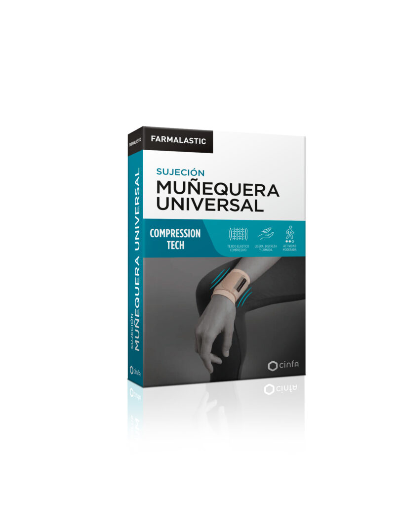 MUÑEQUERA UNIVERSAL FARMALASTIC COMPRESSION TECH 1 UNIDAD TALLA  GRANDE EXTRAGRANDE COLOR BEIGE