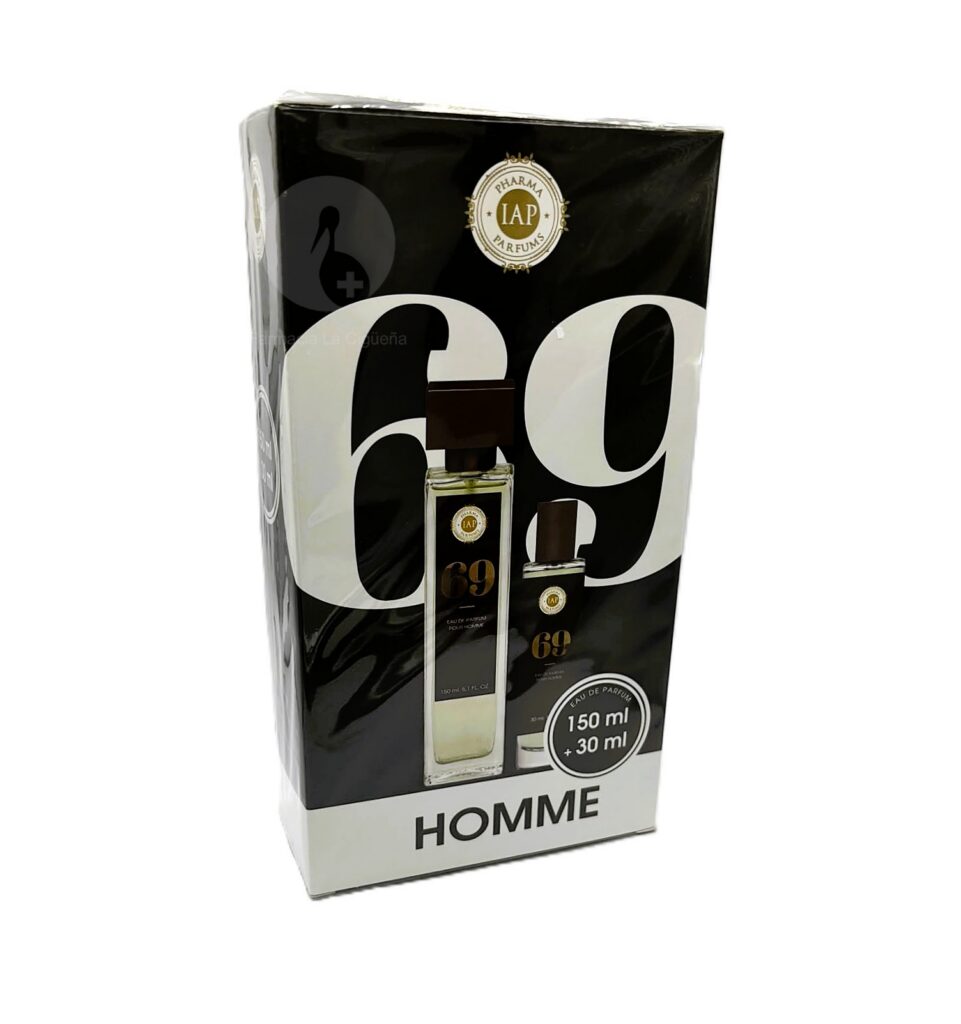 IAP PHARMA EAU DE PARFUM POUR HOMME 1 ENVASE 150 ML + 1 ENVASE 30 ML Nº 69 IAP PHARMA EAU DE PARFUM POUR HOMME 1 ENVASE 150 ML + 1 ENVASE 30 ML Nº 69