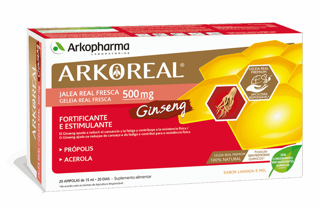 ARKOREAL JALEA REAL GINSENG SIN AZUCAR 20 AMPOLLAS 15 ML