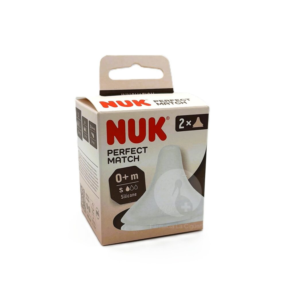 TETINA SILICONA ANTICOLICO NUK PERFECT MATCH FLUJO S 2 UNIDADES
