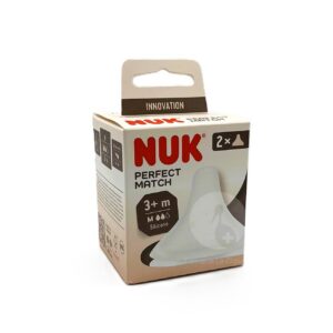 TETINA SILICONA ANTICOLICO NUK PERFECT MATCH FLUJO M 2 UNIDADES