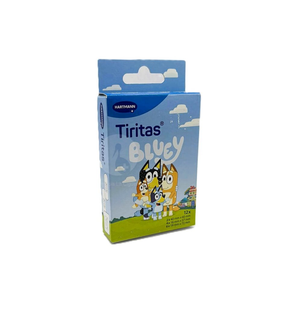 TIRITAS BLUEY APOSITO ADHESIVO 12 UNIDADES 3 TAMAÑOS TIRITAS BLUEY APOSITO ADHESIVO 12 UNIDADES 3 TAMAÑOS