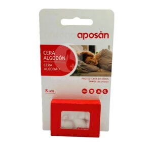 TAPONES OIDOS CERA ALGODON APOSAN 8 UNIDADES