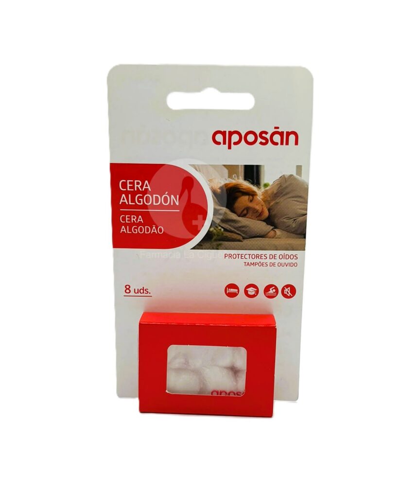 TAPONES OIDOS CERA ALGODON APOSAN 8 UNIDADES TAPONES OIDOS CERA ALGODON APOSAN 8 UNIDADES
