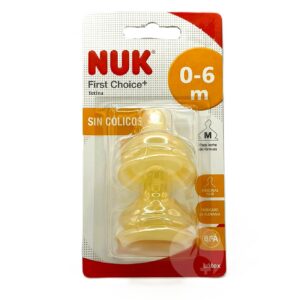 TETINA LATEX ANTICOLICO LECHE NUK FIRST CHOICE TALLA 1 M 2 UNIDADES TETINA LATEX ANTICOLICO LECHE NUK FIRST CHOICE TALLA 1 M 2 UNIDADES
