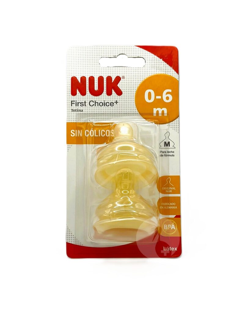TETINA LATEX ANTICOLICO LECHE NUK FIRST CHOICE TALLA 1 M 2 UNIDADES TETINA LATEX ANTICOLICO LECHE NUK FIRST CHOICE TALLA 1 M 2 UNIDADES