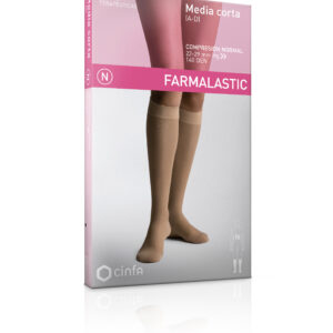MEDIA CORTA (A-D) COMPRESION NORMAL FARMALASTIC PUNTERA CERRADA 2 UNIDADES TALLA MEDIANA COLOR NEGRO