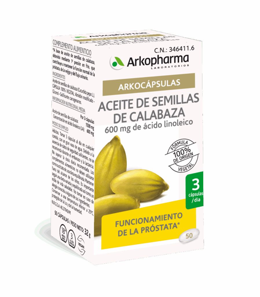 ARKOCAPSULAS ACEITE DE SEMILLAS DE CALABAZA BIO 50 CAPSULAS