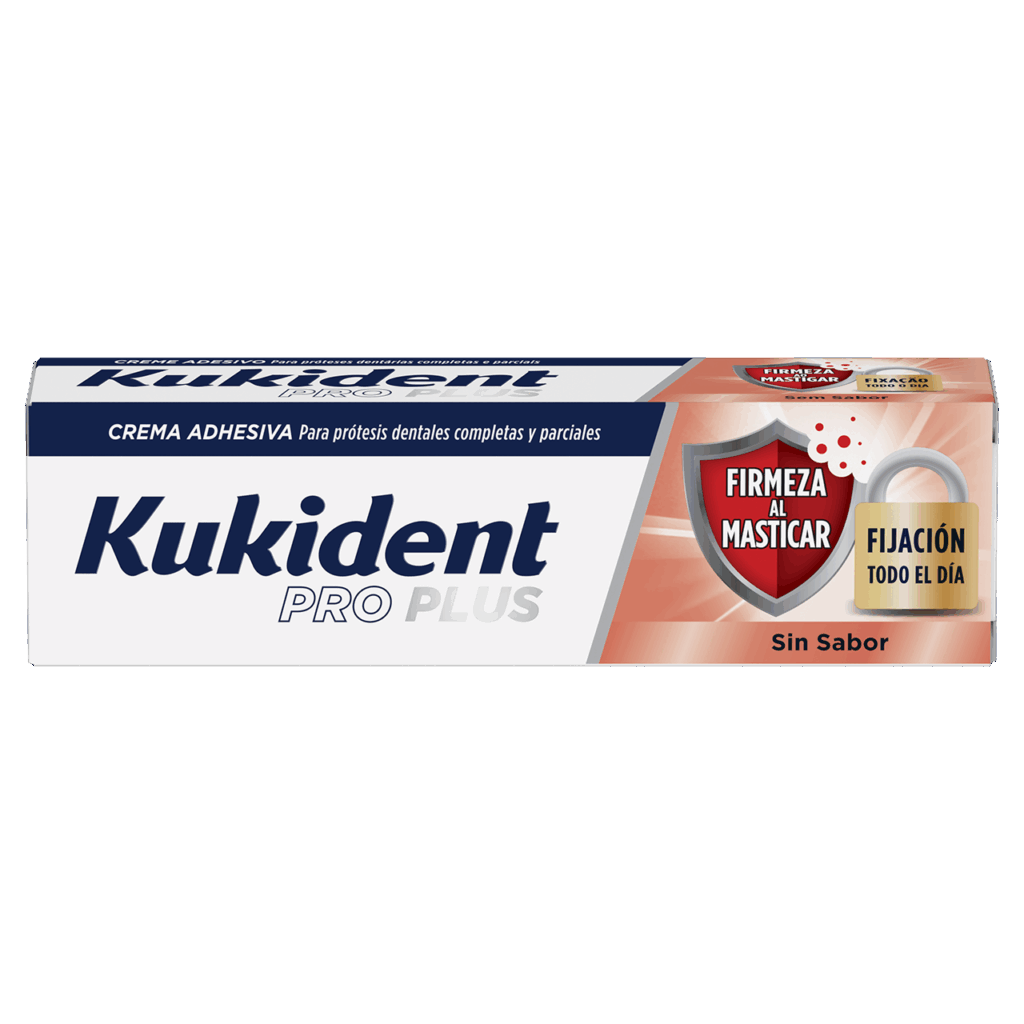 KUKIDENT PRO PLUS FIRMEZA AL MASTICAR 1 ENVASE 40 G SABOR NEUTRO