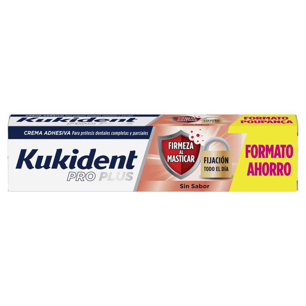 KUKIDENT PRO PLUS FIRMEZA AL MASTICAR 1 ENVASE 57 G SABOR NEUTRO