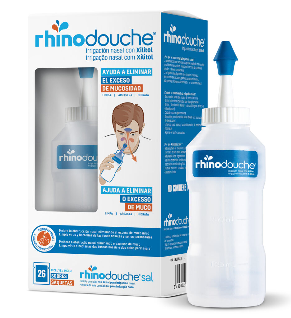RHINODOUCHE PACK IRRIGADOR NASAL + RHINODOUCHE SAL 1 ENVASE 500 ML + 26 SOBRES 5 G RHINODOUCHE PACK IRRIGADOR NASAL + RHINODOUCHE SAL 1 ENVASE 500 ML + 26 SOBRES 5 G