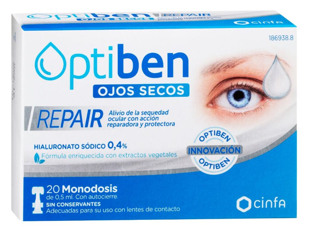 OPTIBEN OJOS SECOS REPAIR 20 MONODOSIS 0,5 ML OPTIBEN OJOS SECOS REPAIR 20 MONODOSIS 0,5 ML