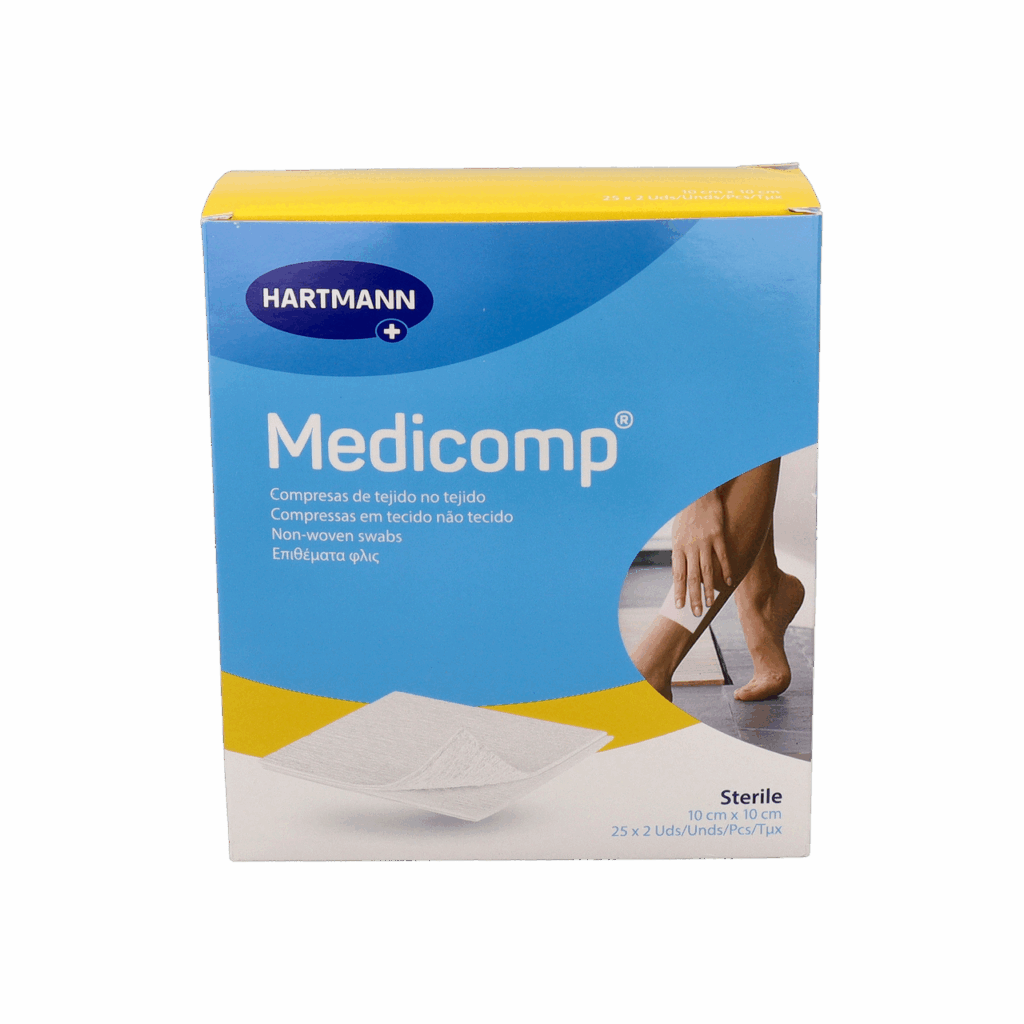COMPRESAS DE TEJIDO NO TEJIDO ESTERILES MEDICOMP 50 UNIDADES 10 X 10 CM COMPRESAS DE TEJIDO NO TEJIDO ESTERILES MEDICOMP 50 UNIDADES 10 X 10 CM