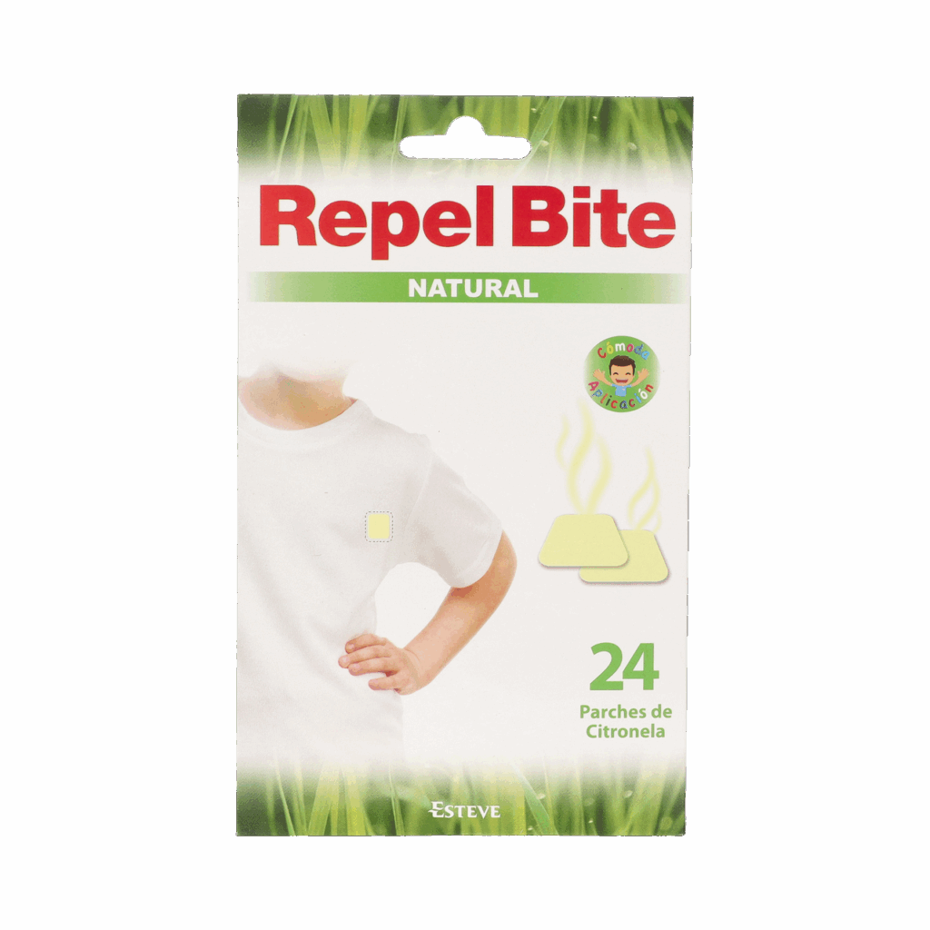 REPEL BITE NATURAL PARCHES ROPA CON CITRONELLA 24 APLICACIONES REPEL BITE NATURAL PARCHES ROPA CON CITRONELLA 24 APLICACIONES