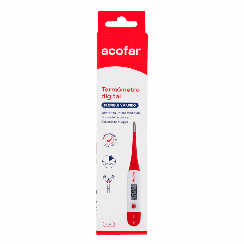 TERMOMETRO DIGITAL ACOFAR 1 UNIDAD FLEXIBLE RAPIDO TERMOMETRO DIGITAL ACOFAR 1 UNIDAD FLEXIBLE RAPIDO