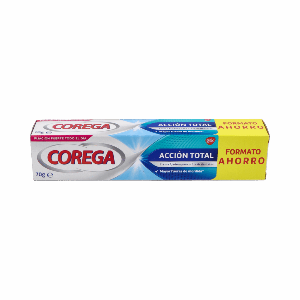 COREGA ACCION TOTAL CREMA FIJADORA ADHESIVO PROTESIS DENTAL 1 ENVASE 70 G COREGA ACCION TOTAL CREMA FIJADORA ADHESIVO PROTESIS DENTAL 1 ENVASE 70 G