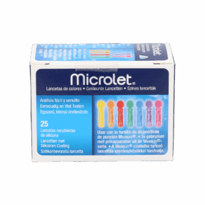 MICROLET DE COLORES LANCETAS 25 UNIDADES